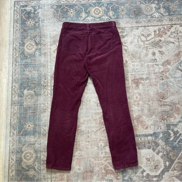 J Crew Corduroy Maroon Straight Leg Pants Women’s Size 29. S - Picture 6 of 7
